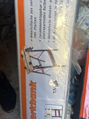 Folding Workbench new, 60x35 cm surface, 79 cm height, 100 kg capacity