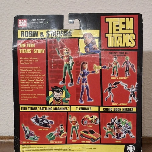 Teen Titans Robin & Starfire figure set Bandai 2003 new