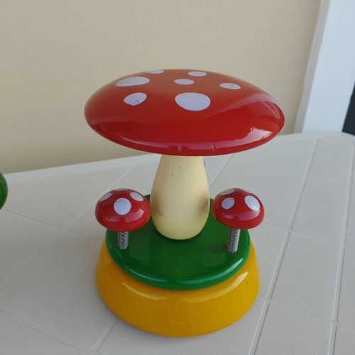 Wooden vintage decorative toys used, set of 2 pieces