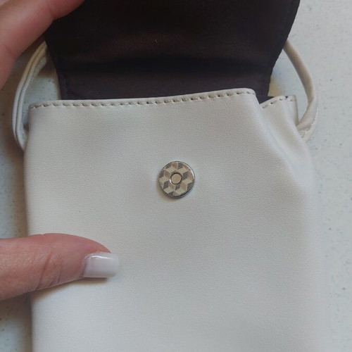 Mini crossbody bag for mobile phone, white