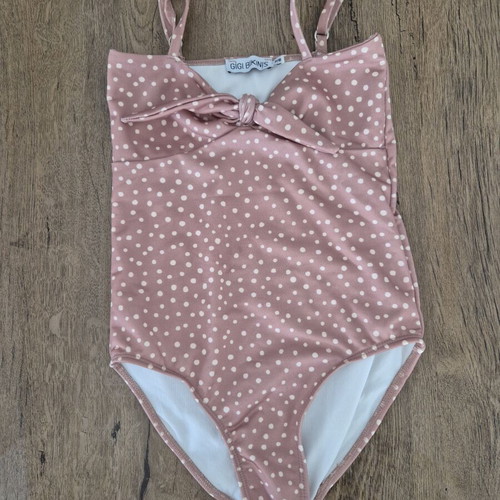Gigi Bikinis Brown Polka Dot One-Piece Swimsuit Like New, Size 116 cm