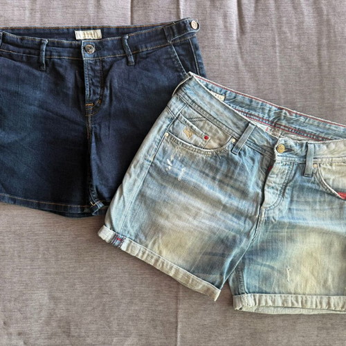 Staff Jeans denim shorts set M used, dark and light wash