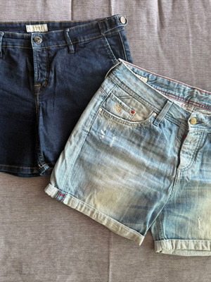 Staff Jeans denim shorts set M used, dark and light wash