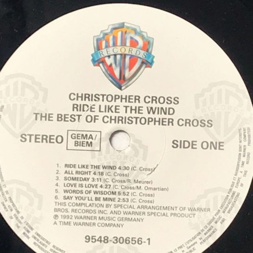 Christopher Cross Ride Like The Wind The Best Of vinyl new, rock