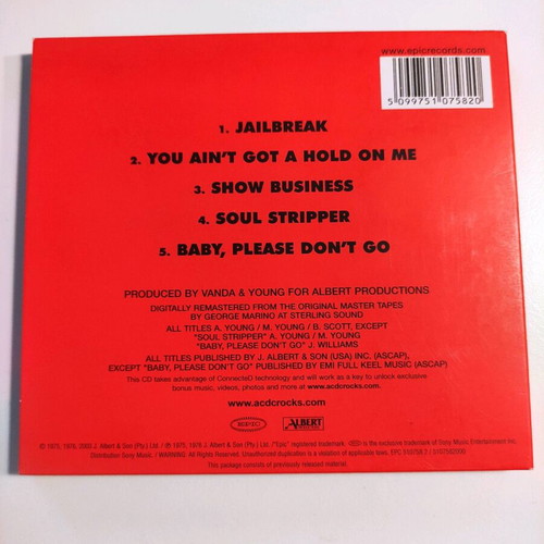 AC/DC '74 Jailbreak CD like new
