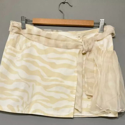 Vintage Iceberg mini skirt used, white and beige