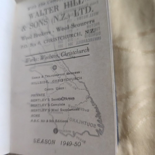Walter Hill & Sons Wool Company Agenda 1949-1950 like new