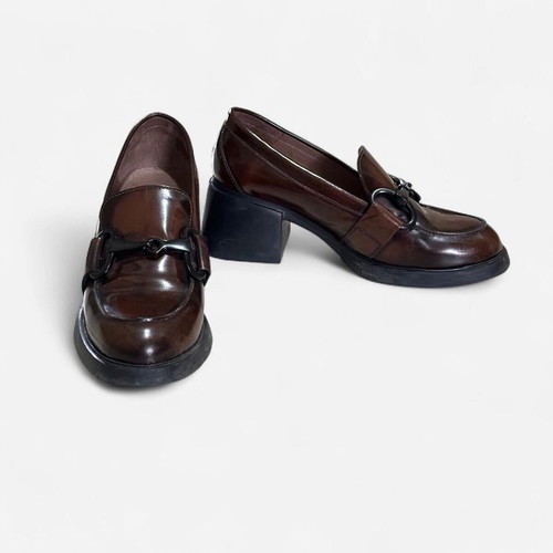 Wonders leather loafers with heel like new, size 36