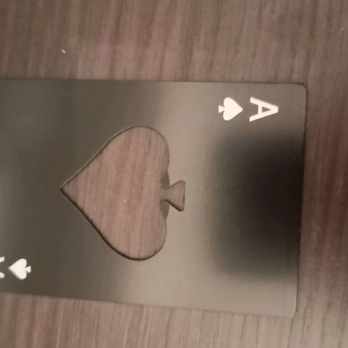Playing card shaped bottle opener new, iron