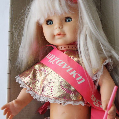 Vintage 80's El Greco large mechanical doll 50cm new