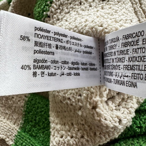 Zara girls dress 13–14 years like new, striped white and green