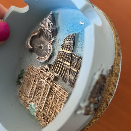 Ashtray Italia Roma with embossed landmarks new