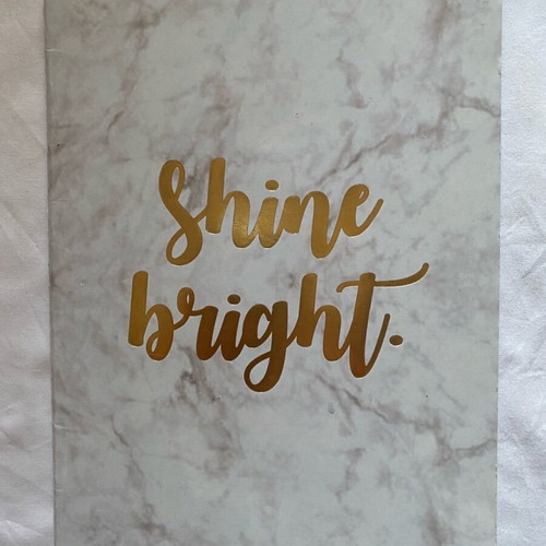 Marble notebook white with lines new