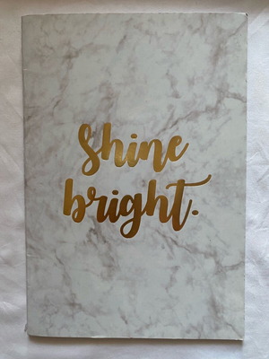 Marble notebook white with lines new