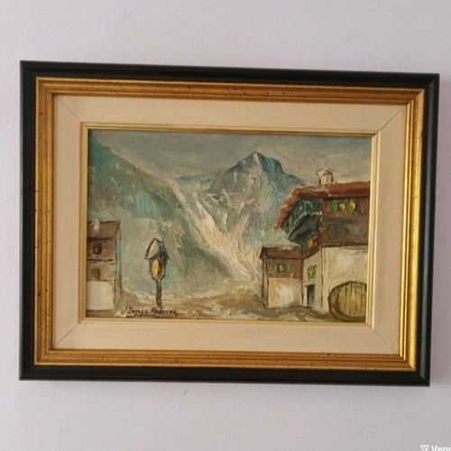 A. Chalari Makotsi oil painting used, framed 42x33 cm