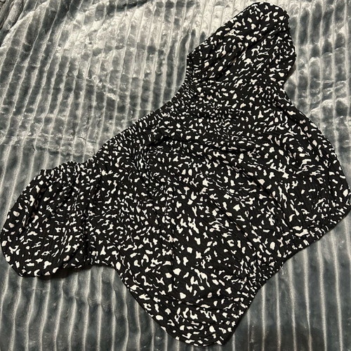 Blouse like new, black and white, size S