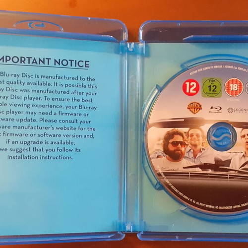 The Hangover Blu-Ray used, Extended Cut, English subtitles