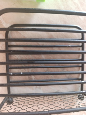 Kitchen brush with bowl and black napkin holder