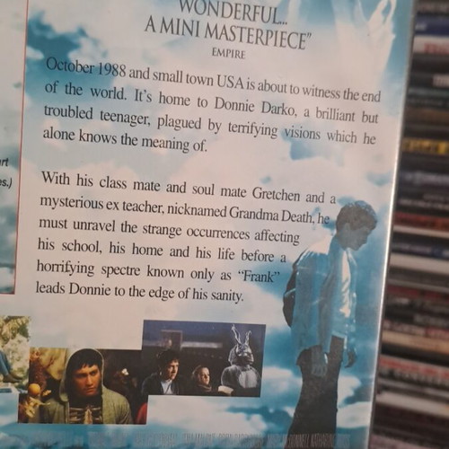 Donnie Darko DVD used with English subtitles, thriller horror