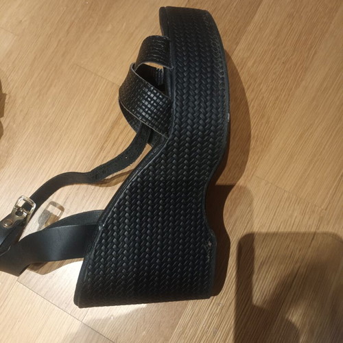 Platform sandals black used, size 39, comfortable and lightweight