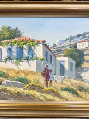 Ν.Κρίδερας Τοπίο Σαν Καινούργιο 45x55 Έργο Με Κορνίζα 53x63