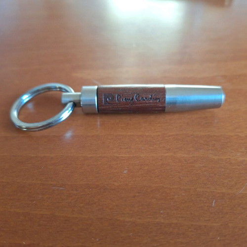 Pierre Cardin Cigar Cutter like new, wood and metal keychain