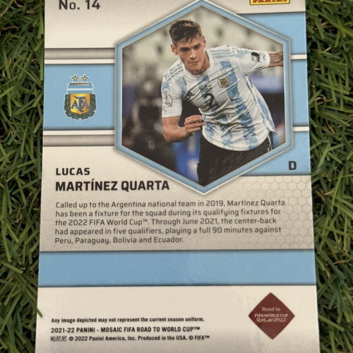Panini Mosaic FIFA Road to The World Cup 2021-22 Lucas Martinez card