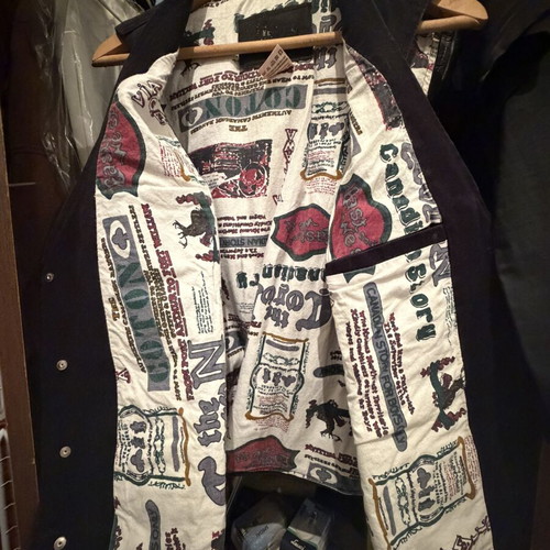 Vintage black denim jacket 90s SIMGE, 100% cotton, new