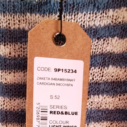 Attrattivo cardigan new, light indigo color, small