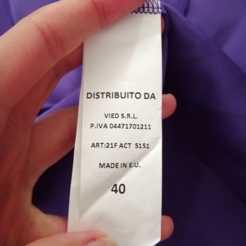 Actualee long purple evening dress XS with one shoulder and puff sleeve