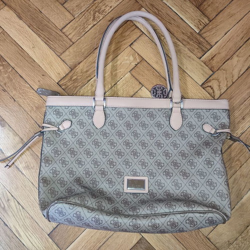 Guess shoulder bag original, used, beige and brown