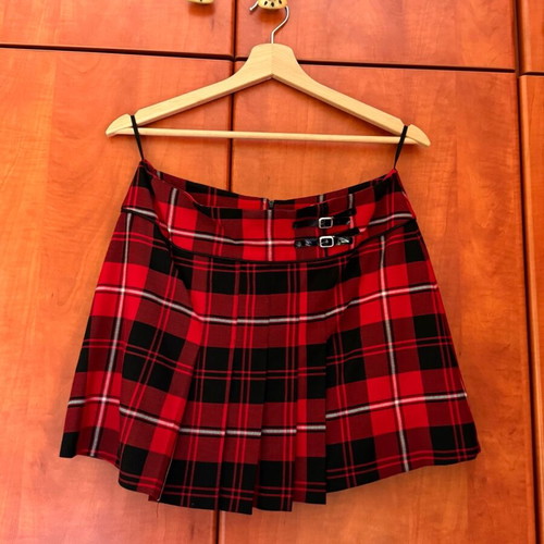 Red plaid skirt Lui E Lei used, punk grunge vintage Y2K style