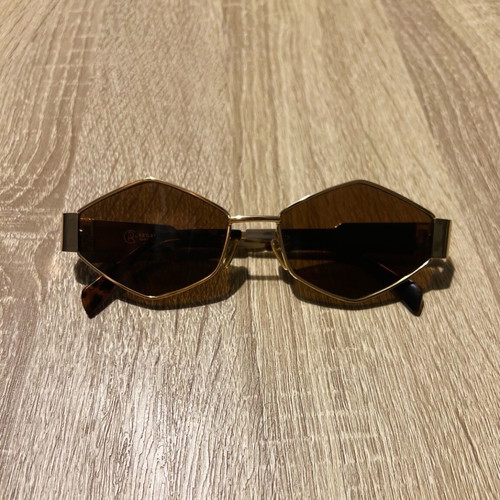 Brown sunglasses with gold frame new