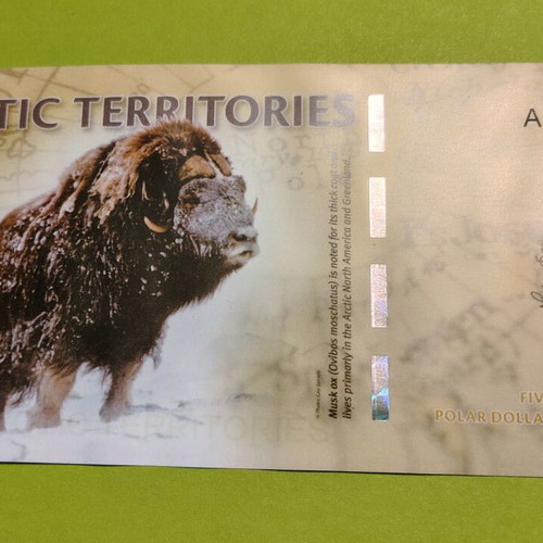 5 Polar Dollars 2011 Καινούργιο φανταστικό χαρτονόμισμα