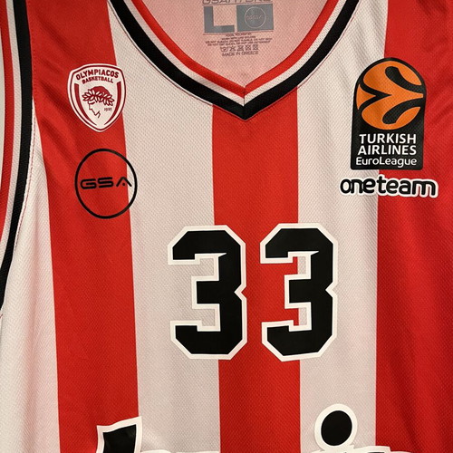 Olympiacos Euroleague 2023-24 Basketball Jersey Milutinov #33 like new, size L