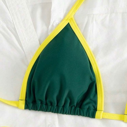 Bikini new, size M, green and yellow