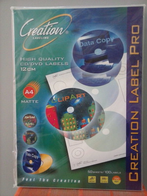 Χαρτί Εκτύπωσης Αυτοκόλλητο InkJet για CD/DVD (πακέτο των 50 φύλλων)(ΠΩΛΗΣΗ)