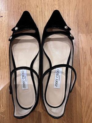 Jimmy Choo London velvet slingback ballerinas size 38.5 like new