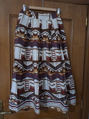 Women's printed cotton skirt one size new
