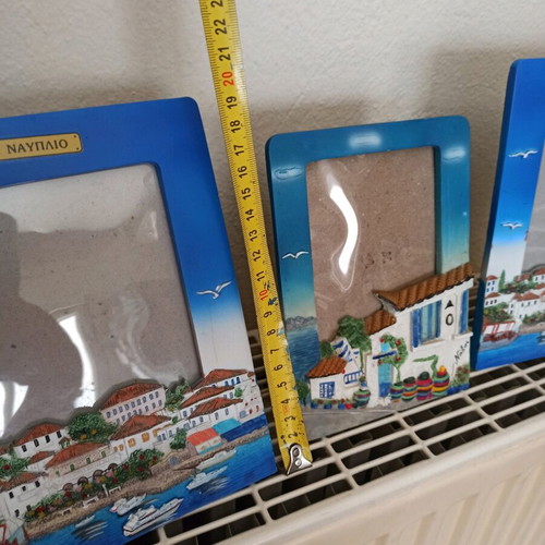 Souvenir photo frames like new, set of 3 from Nafplio and Naxos
