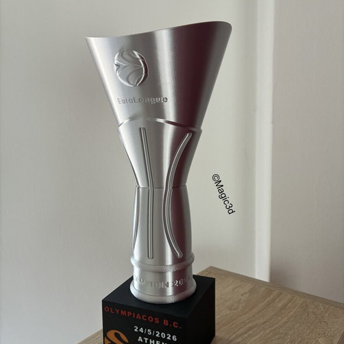 Euroleague 2026 Trophy with Base 3D Printed, New