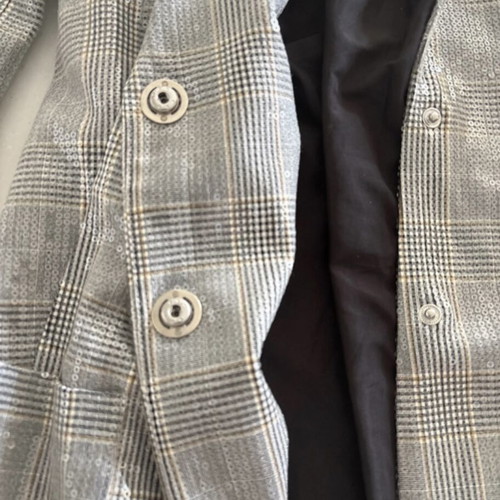 Zara jacket coat with sequins in gray, like new, size XS