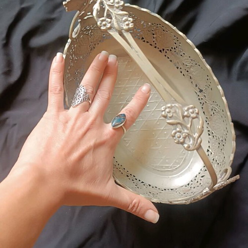 Vintage silver-plated fontaniera used, collectible item