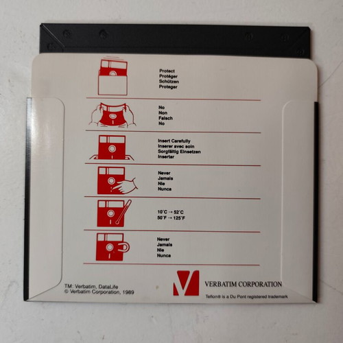 Verbatim Datalife MD2D floppy disks used, 2 pieces, 5.25 inch