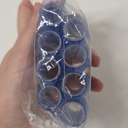 Hair rollers unused, self-adhesive 15 mm, pack of 8