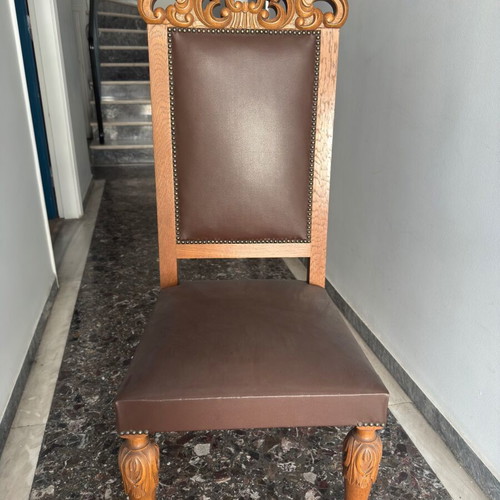 Handcrafted woodcarved dining set by Arapogiannis