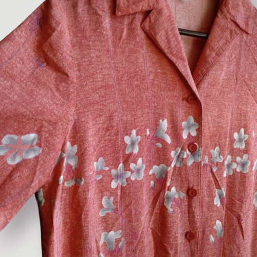 Women's shirt 100% viscose summer pink red size L like new