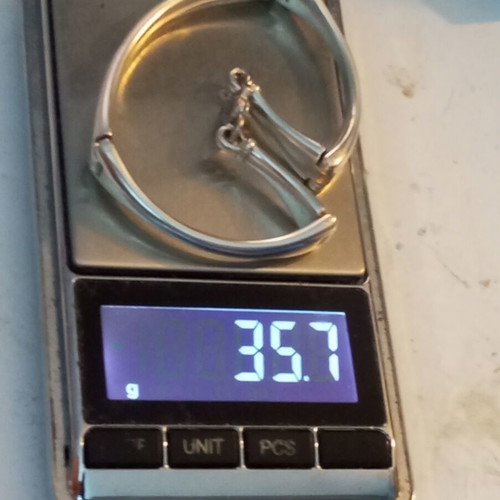 Hermes Ag 925 S bracelet, length 21.5 cm, wavy design