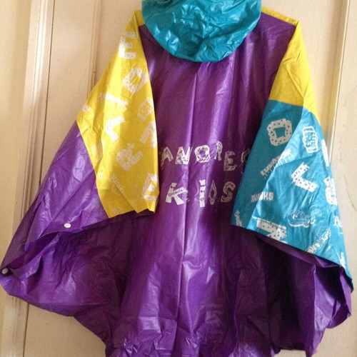 Anorel Kids Vintage 2000s waterproof poncho with hood, used
