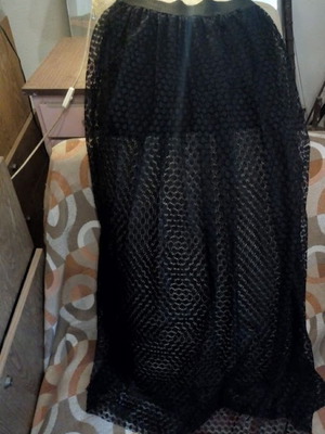 Bellissimo Black Lace Midi Skirt Small, like new